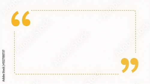 Yellow Quote Box With Dashed Lines