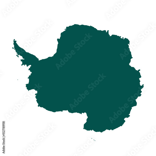 Map of Antarctica, sign silhouette. World Map Globe. Vector Illustration isolated on transparent background. Antarctic continent.