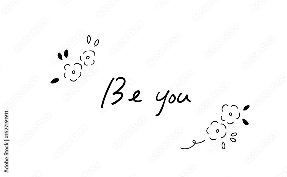 Φωτογραφία Be you｜手書きの吹き出しつきメッセージ_Handwritten message,Speech Bubble Hand-drawn
