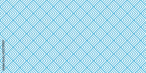 seamless abstract bleu square stripe line overlap triangle fabric textile lapping design.