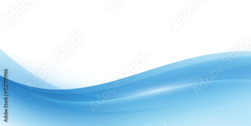 Abstract blue wave background lines, minimal design concept