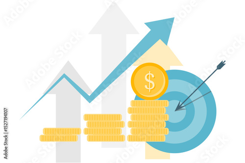funding target and arrow up