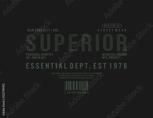 superior label t shirt illustration