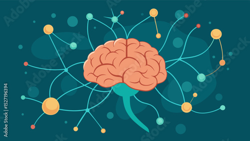 With its intricate network of neurons and synapses the brain model serves as a visual aid for the doctor to explain the delicate balance of cognitive functions and how they can be. Vector illustration