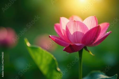 Delicate flower petals unfolding in morning dew, greenery, blossom, nature