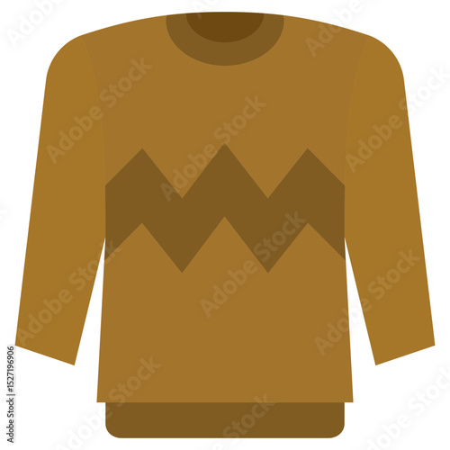 Man Sweater Flat Icon, Flat Design Style Icon Vector Illustration