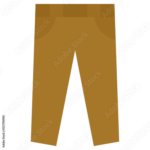 Jean Flat Icon, Flat Design Style Icon Vector Illustration