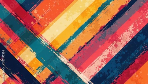 Geometric abstract pattern with bold lines and vibrant colors , wallpaper, minimal, art