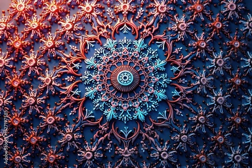 Wallpaper Mural Geometric lace motif, repetitive lines, open spaces , fabric, illustration, clean Torontodigital.ca