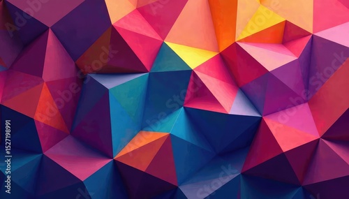 Intricate tessellation of geometric shapes, vibrant color palette, circle, tile