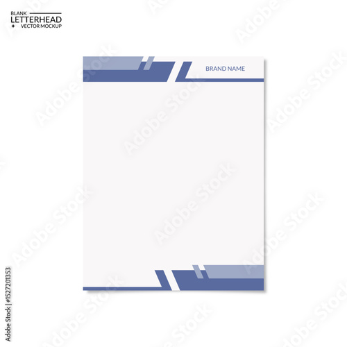 futuristic mockup template of blank letterhead with editable vector file