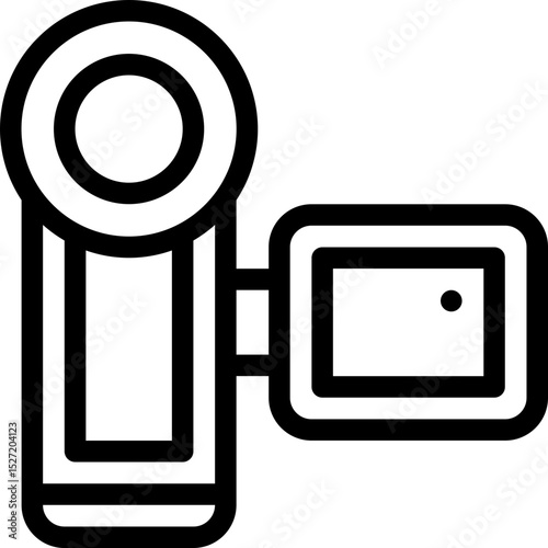 Black camcoder icon - outline