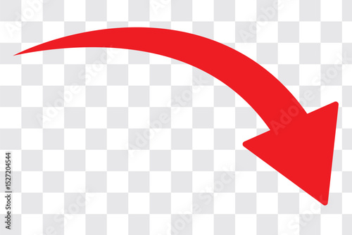 Red arrow icon indicating different direction. icon isolated on a transparent background for website banners ads and design elements. png