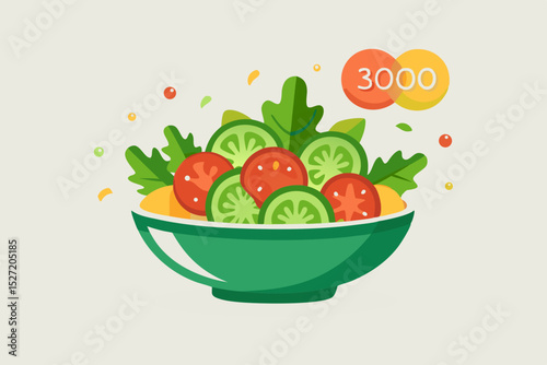 bowl of salad with leafy greens tomatoes