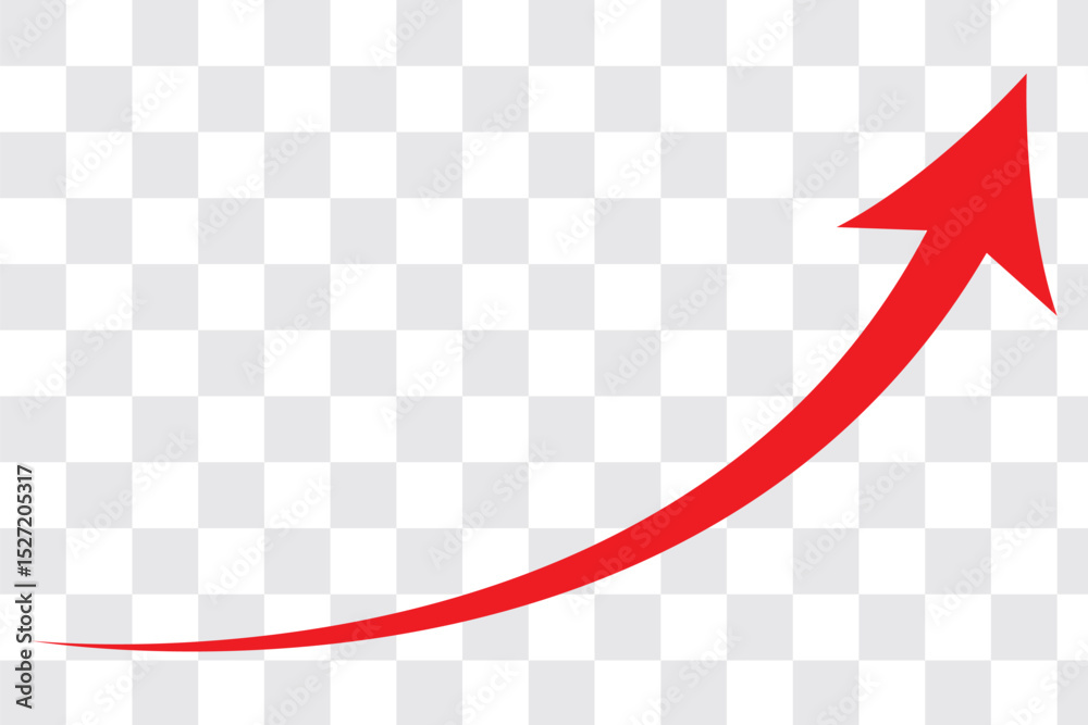 Red arrow icon indicating different direction. icon isolated on a transparent background for website banners ads and design elements. png