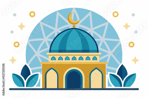 crescent dome circular geometric border