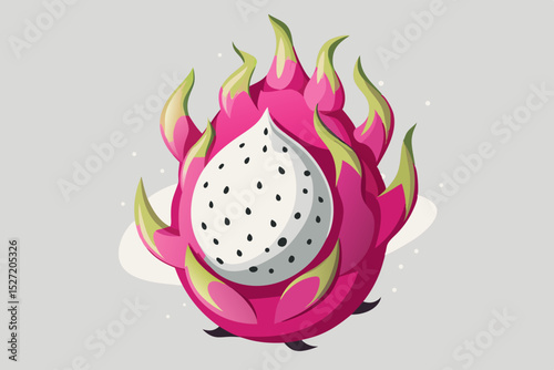 dragon fruit white pulp black seeds