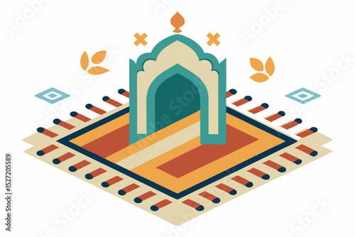 prayer rug qibla foot marks icon