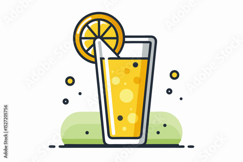 iced lemon soda glass drink