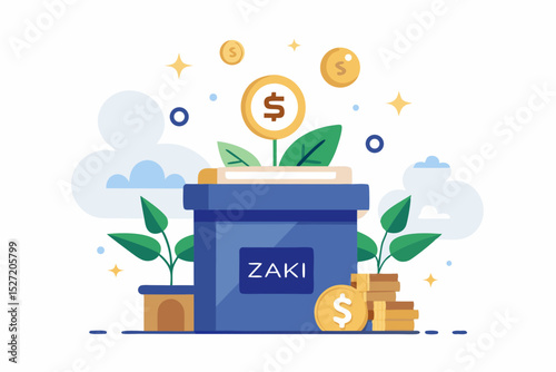 zakat donation box coin inside