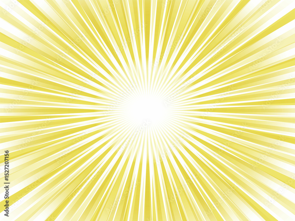 Obraz premium クリスタルなイメージで爆発する集中線背景_黄色