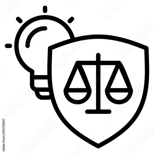 Invention Protection Icon Element For Design
