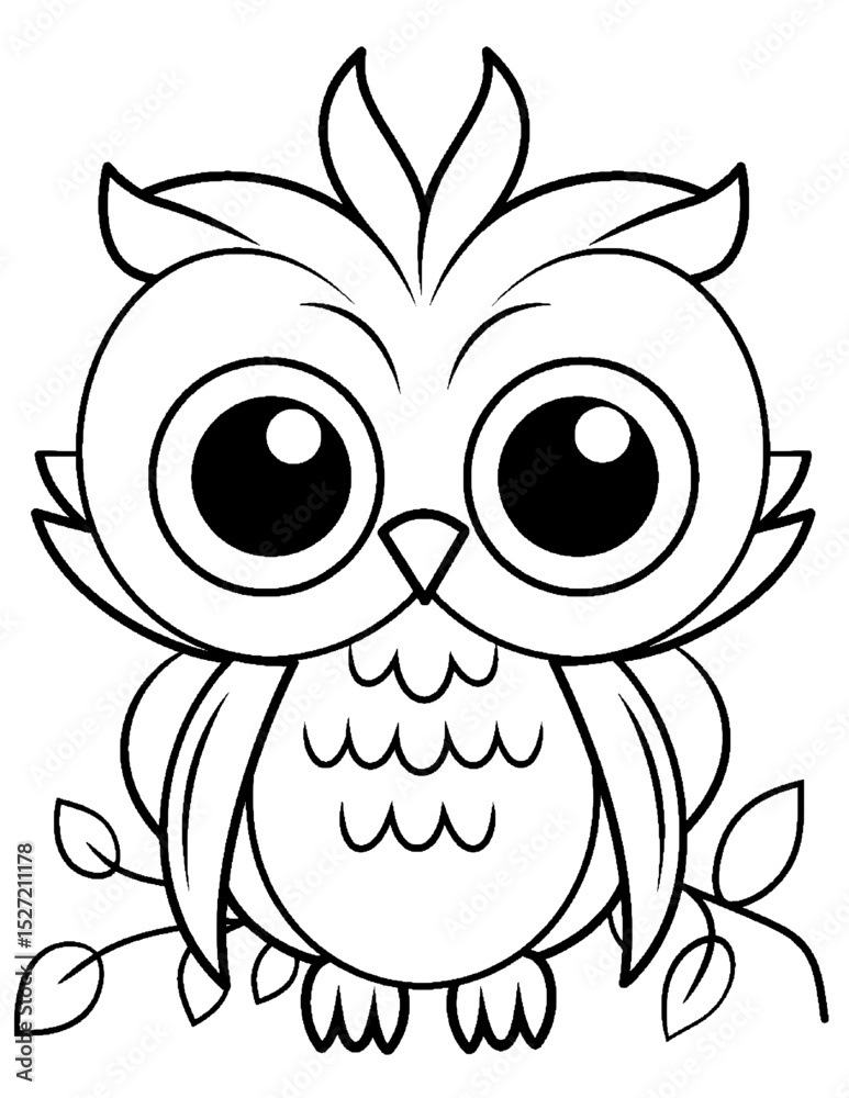 Fototapeta premium Black and White color pages for kids