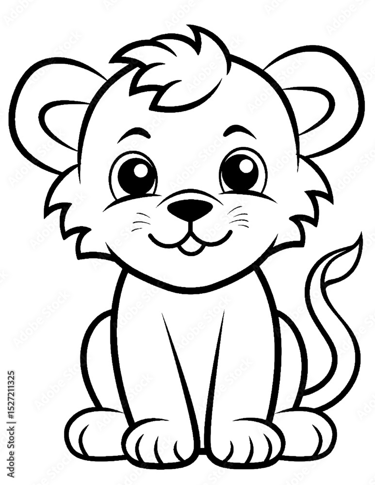 Fototapeta premium Black and White color pages for kids