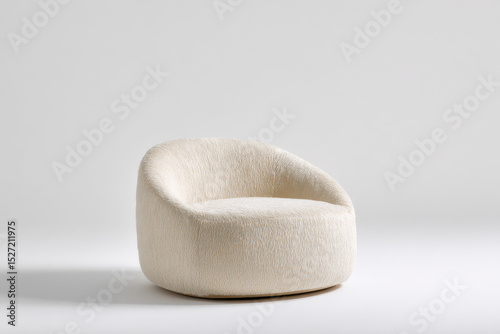 minimalistic furniture outlines on clean ultrabright white background