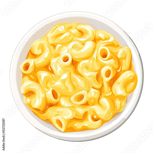 Mac and Cheese pasta food illustration vector