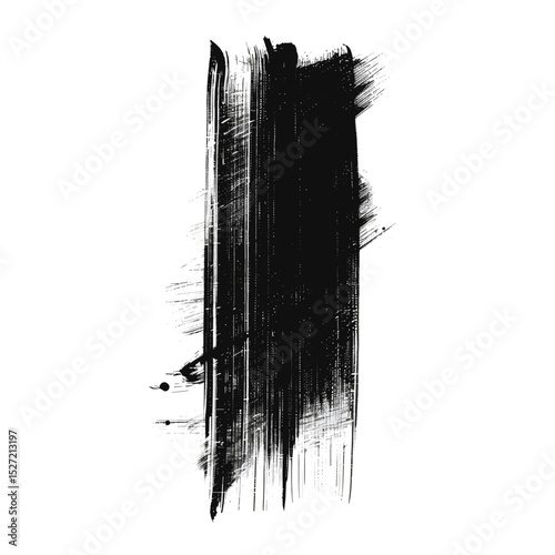 Vertical brush stroke illustration black art vector