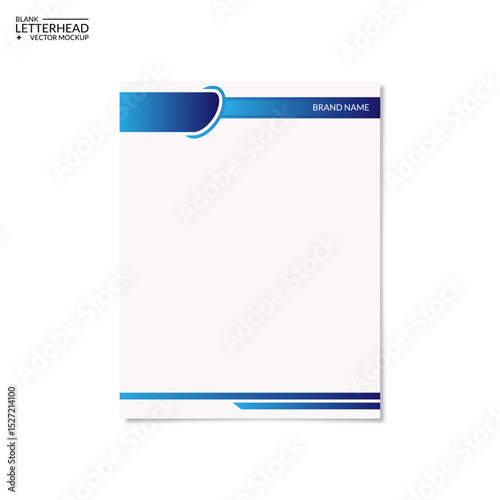 modern corporate letterhead vector mockup