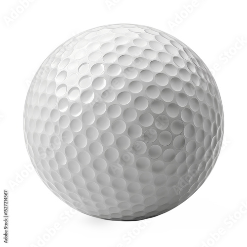Closeup of golf ball isolated on transparent background