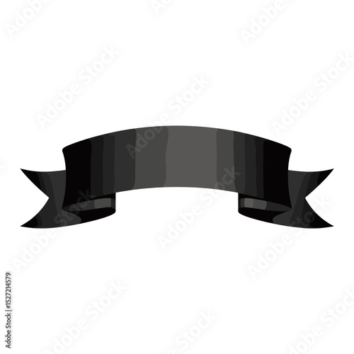 Black ribbon banner icon illustration chandelier decoration vector