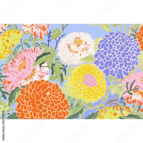 Flower flowers pattern aster vector