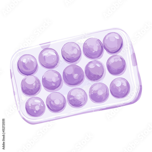 Birth control pills illustration transparent purple vector