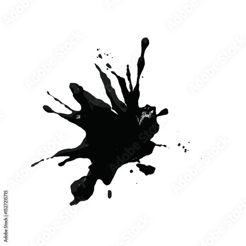 Black ink splash silhouette expression kangaroo vector