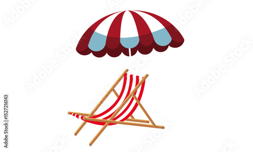 beach chair on white background