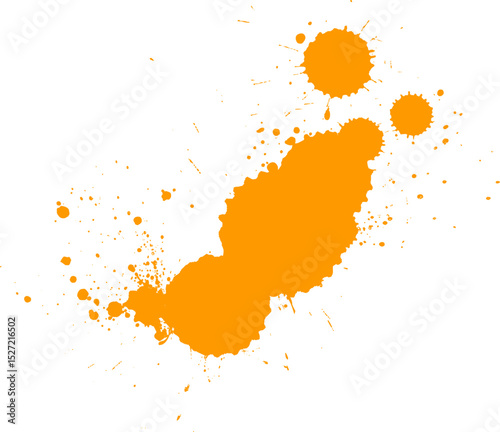 orange watercolor brush drop splatter splash artistic grunge style