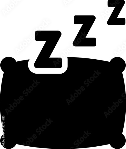 Black sleep icon - glyph
