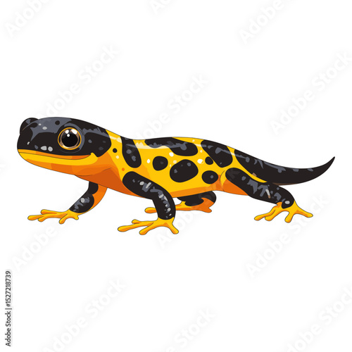 Illustration of Fire Salamander salamander amphibian wildlife vector