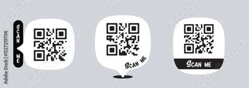 QR code vector file. Digital code identification scan. information or payment bar code. QR retail app scan. vector