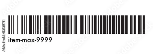 Bar code tag on white background. Identification bar code, Game ticket, Bar code for store and location. Vector