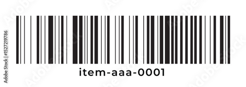Bar code tag on white background. Identification bar code, Game ticket, Bar code for store and location. Vector