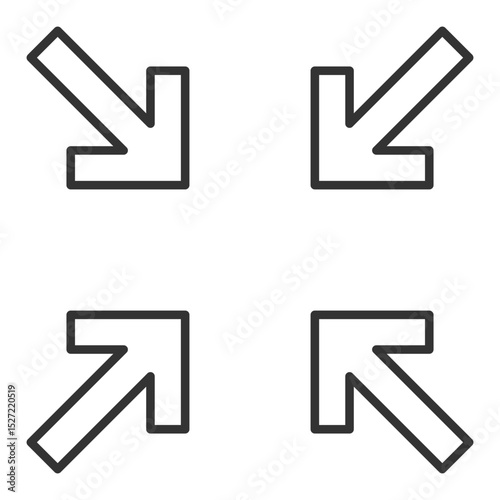 Minimization Outline Icon Element For Design