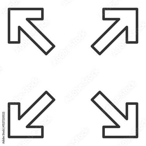 Maximization Outline Icon Element For Design