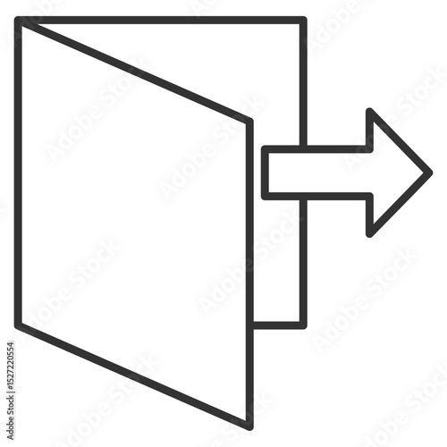 Leave Outline Icon Element For Design