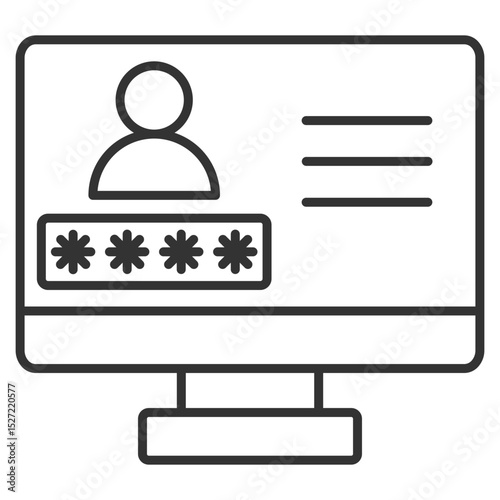 Authorization Outline Icon Element For Design