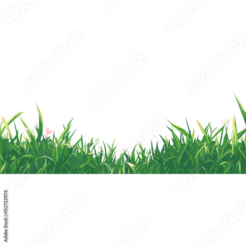 Clump of grass border illustration background outdoors vector