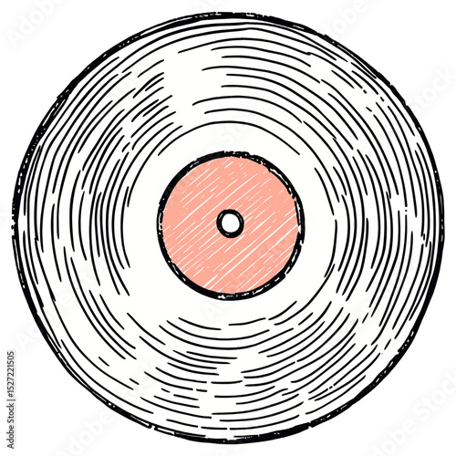 Vinyl record illustration nostalgia vintage vector